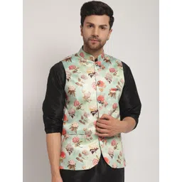Kaifoo Floral Printed Nehru Jacket-picture-33