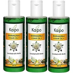 KAIPO Bhringraj Hair Oil | Hair Growth Oil| Reduces hairfall | Natural Ingredients | Grows New Hair (600ml (Pack Of 3))-picture-10