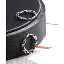 kairangi by yellow chimes Silver-Plated Hoop Earring-picture-36