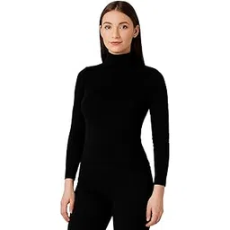 kaish Women’s Ribbed Turtleneck Long Sleeve Slim Fit Top | Stretch Knit | Black | S-XL-picture-40