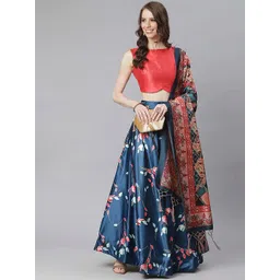 Kaizen TEXO FAB Satin Semi-Stitched Lehenga & Unstitched Blouse With Dupatta-picture-23
