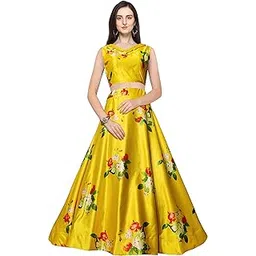 kaizen texo fab Women's Satin Semi-stitched Lehenga Choli Set-picture-13