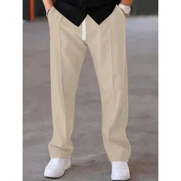 KAJARU Men Loose Fit Pleated Trousers-picture-11