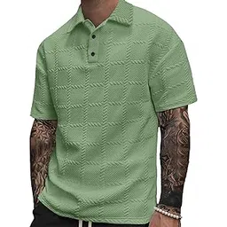 kajaru Men's Polyester Polo T Shirt with Spread Collar Neck Line Half Sleeves Solid Pattern Regular Fit and Standard Length-picture-29