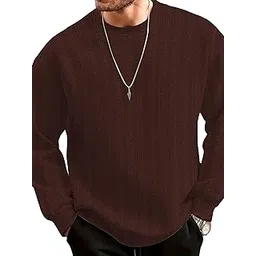 kajaru Men's Polyster Lycra Regular Fit T-Shirt with Full Sleeve Round Crew Neck Standard Length and Classic Style-picture-11