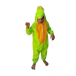 Kaku Fancy Dresses Fleece Dragon Wild Animal Costume For Kids - Green, 3-4 Years | Animal Fancy Dress For Boys & Girls-picture-19