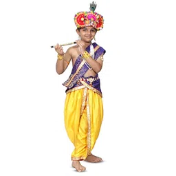 Kaku Fancy dresses Boys Krishna Costumes Dupatta With Dhoti & Jewellery-picture-41