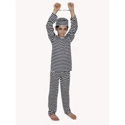 Kaku Fancy dresses Boys Striped Jail Dress T-shirt With Trousers-picture-45