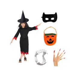 Kaku Fancy dresses Girls Halloween Witch Costume With Hat-picture-28