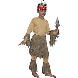 Kaku Fancy Dresses Tribal Costume for Kids | Traditional Tribal Dress for Boys & Girls | Ideal for Fancy Dress, Stage Performance & School Theme Competitions-picture-14