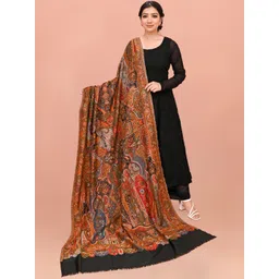 Kala Maison Women Ethnic Motif Kanni Woven Design Woollen Shawl-image-21