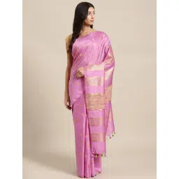 Kalakari India Pink Embroidered Saree With Unstitched Blouse-picture-29