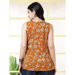 KALAMIR Floral Print Top image 4