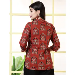 KALAMIR Women Ethnic Motifs Printed Pure Cotton Kurti image 5
