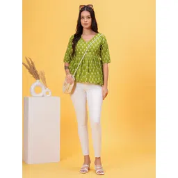 KALAMIR Women Print Twisted Cotton Top-picture-38