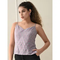 Zenava by Myntra Floral Print Cotton Top-image-2
