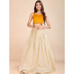 KALANANDI Girls Embroidered Thread Work Ready to Wear Lehenga &-picture-45