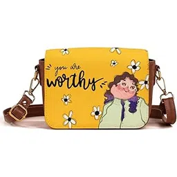 kalankit Sling Bag For Girls | Crossbody Stylish Sling Bag for Women | Birthday Gift For Female Friend, Sister | Crossbody Shoulder Side Bag | Friendship Hugs Design for Best Friend-picture-19