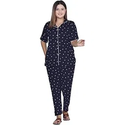 kalavisha Women's Rayon Heart Printed Night Suit Set of Shirt & Pajama Set-picture-52