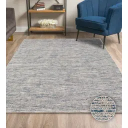 Denim Wool & Viscose Abstract 9' x 6' Hand Woven Carpet By Kaleen India-picture-24