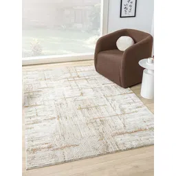 Kaleen India Beige Polyester Abstract Anti-Skid Carpets-picture-22