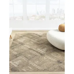 Kaleen India Beige Polypropylene Abstract Anti-Skid Carpets-picture-14