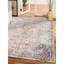 Kaleen India Beige Traditional Anti-Skid Polyester Carpet-picture-33