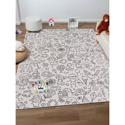 Kaleen India Black & White Printed Anti-Skid Carpet-picture-18