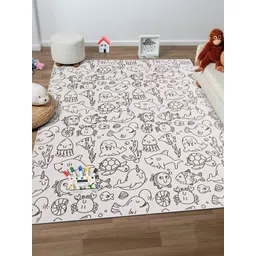 Kaleen India Black & White Printed Anti-Skid Carpet-picture-11