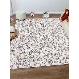 Kaleen India Black Anti-Skid Polyester Carpet-picture-43