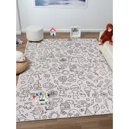 Kaleen India Black Anti-Skid Polyester Carpet-picture-39