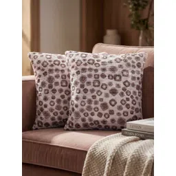 Kaleen India Brown Set of 2 Square Cushion Covers-picture-27