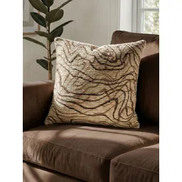 Kaleen India Coffee Brown Abstract Square Cushion Covers-picture-21