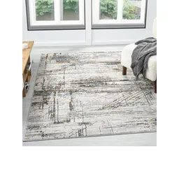 Kaleen India Grey Polyester Abstract Anti-Skid Carpets-picture-32