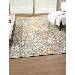 Kaleen India Grey Polyester Abstract Anti-Skid Carpets-picture-21