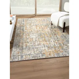 Kaleen India Grey Polyester Abstract Anti-Skid Carpets-picture-23