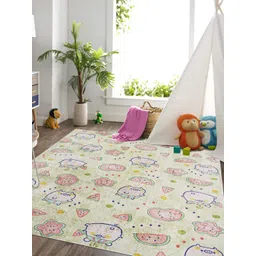 Kaleen India Lime Green Polyester Carpets-picture-40