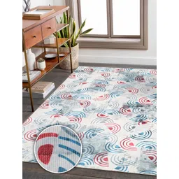 Kaleen India Navy Blue Abstract Anti-Skid Polyester Carpet-picture-12