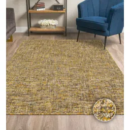 Yellow & Brown Abstract Wool & Viscose 3 x 5 Feet Hand Tufted Carpet by Kaleen India-image-26