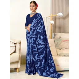 KALINI Abstract Printed Block Print Saree-picture-14