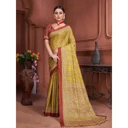 KALINI Ajrak Block Printed Saree-picture-35