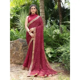 KALINI Bandhani Gotta Patti Pure Georgette Bandhani Saree-picture-25