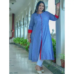 KALINI  Bandhani Print A-Line Kurta-picture-38