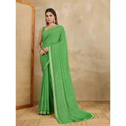 KALINI Bandhani Printed Pure Georgette Saree-image-19