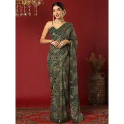 KALINI Bandhani Pure Georgette Bandhani Saree-image-9