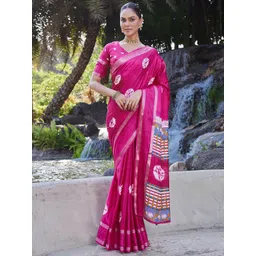 KALINI Bandhani Silk Blend Bandhani Saree-picture-13