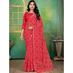 KALINI Bandhani Silk Blend Saree-picture-10