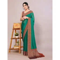 KALINI Batik Poly Chiffon Saree-image-12