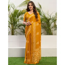 KALINI Batik Pure Chiffon Bagru Saree-image-22