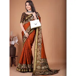 KALINI Batik Zari Designer Bagru Saree-image-17